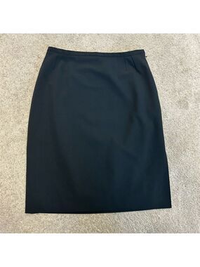 Holt Renfrew black mini pencil skirt Sz 6 career professional business